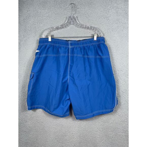 Speedo Mens Size XXL Blue Swim Trunks Lined NWT - Picture 2 of 10